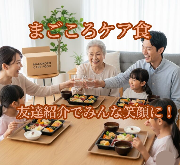 【まごころケア食】お友達を紹介して２家族がお得に食べる！